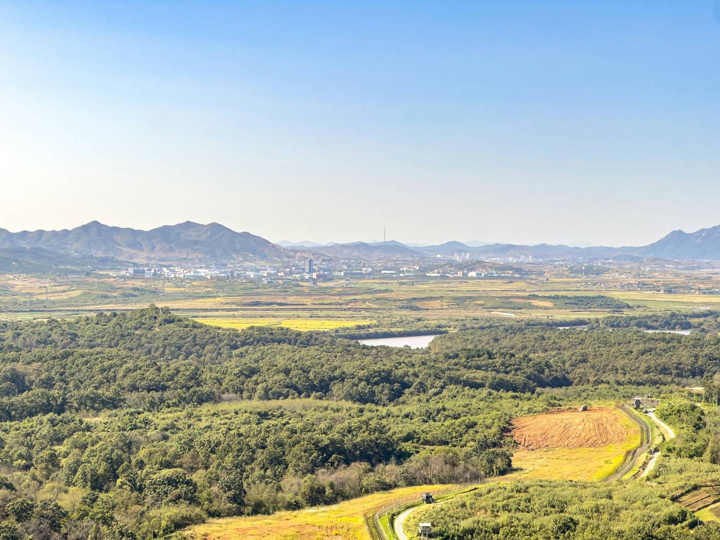 Korean border area landscape